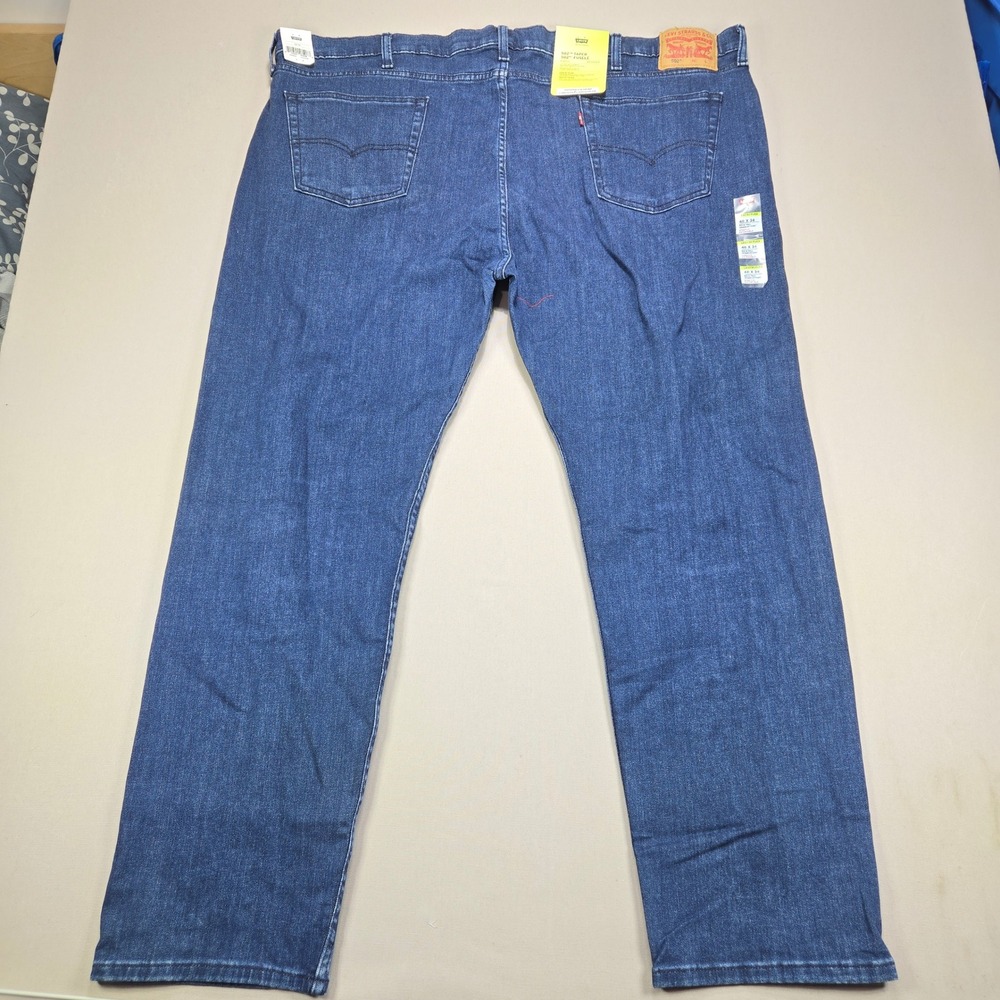 Levi's Jeans 502 Taper Flex Stretch Medium Wash Blue Mens 48x34 - Picture 2 of 16